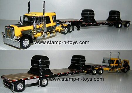 snt custom 0080 Peterbilt 389 pulling a Wilson Transcraft S/A Stepdeck w/2-steel coil load
