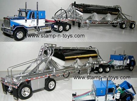 snt custom 0143 Shupe Bros. GMC General pulling a Heil S/A Pneumatic Tanker