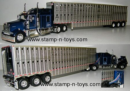 snt custom 0069 Kenworth W-900 w/aerocab sleeper pulling a 53' Wilson Silver Star Cattlepot (SOLD)