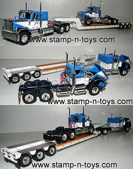 snt custom 0166 Shupe Bros. GMC General pulling a 3-axle Lowboy w/Shupe KW W-900A for the load