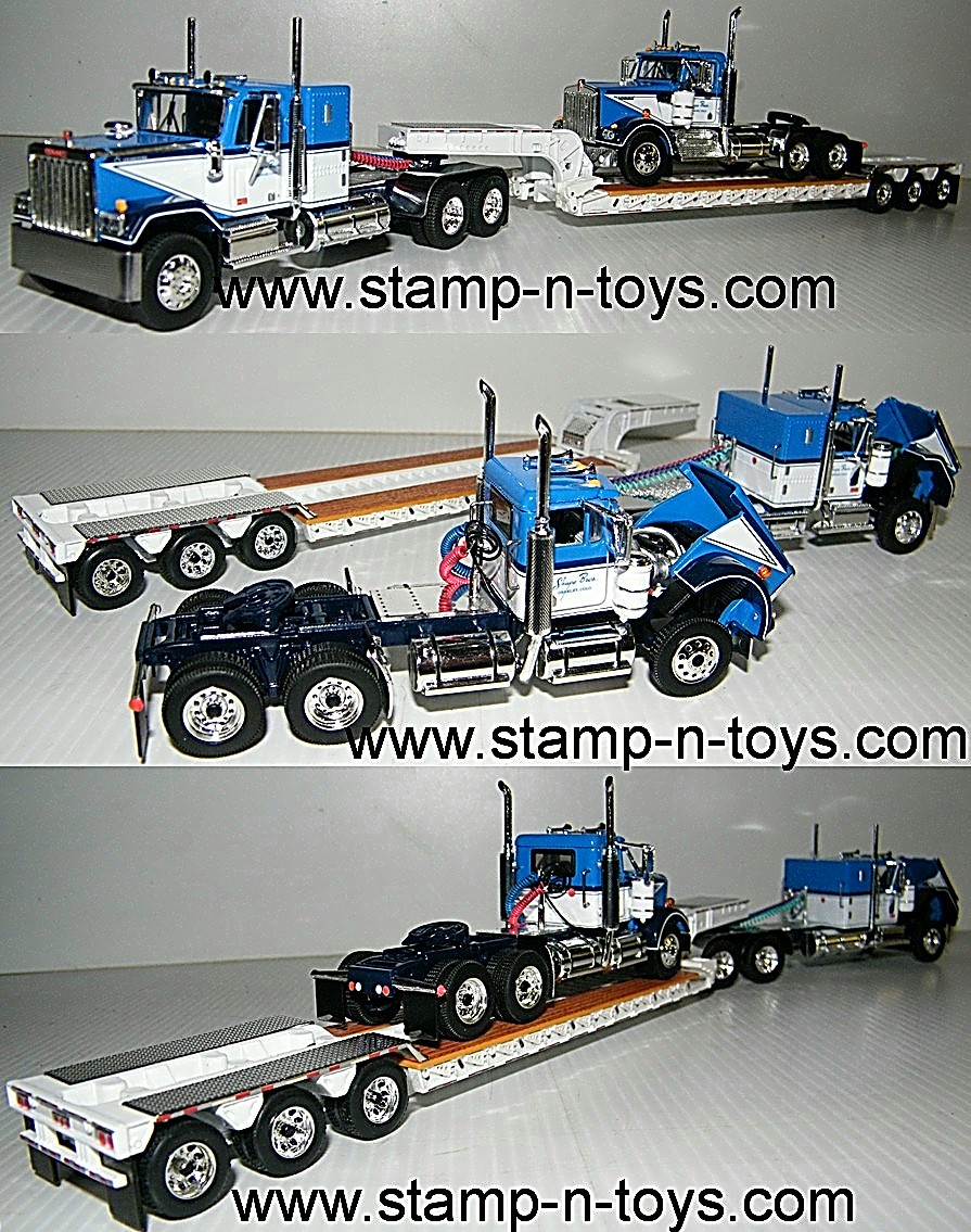 snt custom 0166 Shupe Bros. GMC General pulling a 3-axle Lowboy w/Shupe KW W-900A for the load