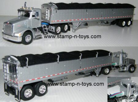 snt custom 0160 Peterbilt 385 pulling Wilson 43' hopper-bottom grain trailer