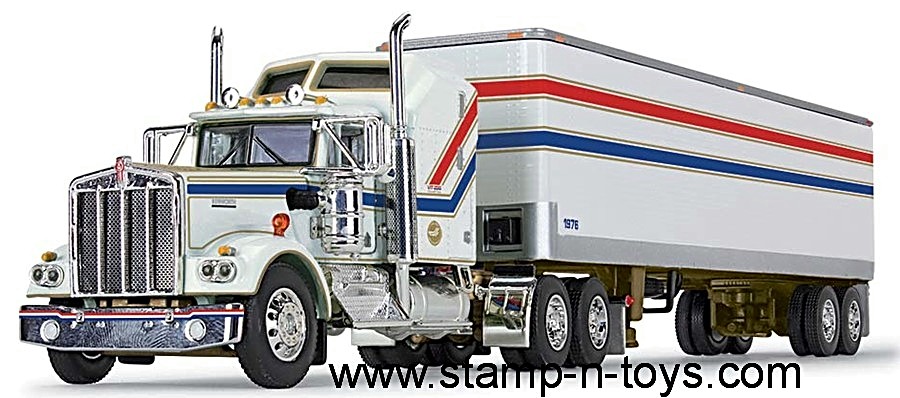 1st Gear/DCP 69-1605 Kenworth W-900 A pulling a 40' Vintage Dryvan Trailer