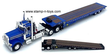 1st Gear/DCP 60-1982 Peterbilt 389 daycab pulling a Landoll 440 sliding axle trailer