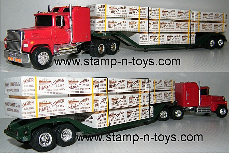 snt 0171 Hanel Lumber Co. Ford LTL 9000 w/Lowboy & wrapped lumber load
