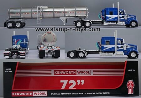 1st Gear/DCP 60-2082 Kenworth W-900 pulling a Brenner Ringed Tanker