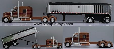 1st Gear/DCP 60-2099 Kenworth W-900L with 72" Aero Sleeper w/MAC chrome Coal End Dump Trailer