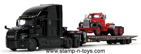 1st Gear/DCP 60-2151 Maxk Anthem pulling a Landoll 440B Landoll sliding axle trailer Mack B-61 Load