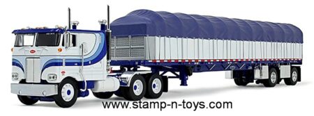 1st Gear/DCP 60-2057 Peterbilt 352 COE pulling a 53' covered wagon