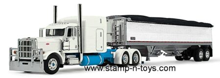 1st Gear/DCP 60-2207 Peterbilt 389 63" midroof sleeper pulling a 43' high side Wilson Grain Trailer