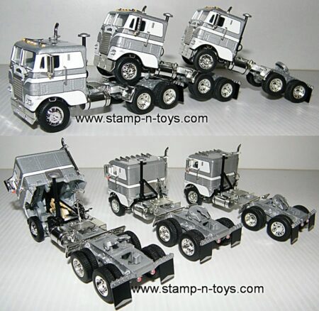 snt custom 0081 White-Freightliner Cabover Trio Set
