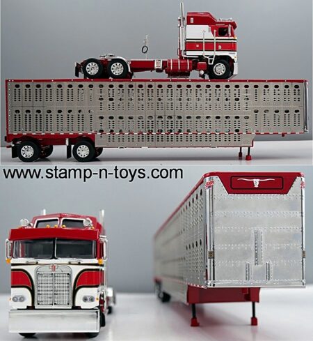 1st Gear/DCP 60-2122 Kenworth K-100 COE pulling a 53' Wilson SilverStar Cattle Trailer