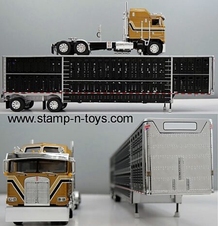 1st Gear/DCP 60-2125 Kenworth K-100 COE pulling a 53' Wilson SilverStar Cattle Trailer