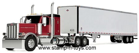 1st Gear/DCP 60-2171 Peterbilt 589 w/58" Flat Top pulling a 53' Utility Dryvan Trailer