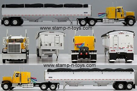 1st Gear/DCP 60-2238 GMC General w/34" sleeper pulling a Wilson Hopper Bottom Grain Trailer