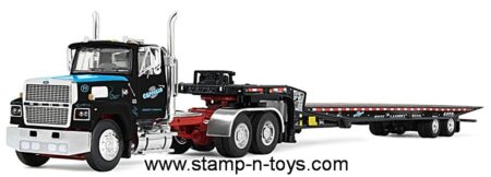 1st Gear/DCP 69-2174 Ford LTL 9000 pulling a Landoll 2-axle sliding axle trailer