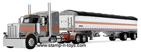 1st Gear/DCP 60-2173 Peterbilt 589 w/58" sleeper pulling a Wilson 50' Grain Trailer