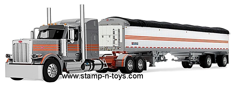 1st Gear/DCP 60-2173 Peterbilt 589 w/58" sleeper pulling a Wilson 50' Grain Trailer