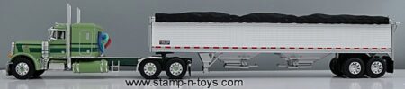 1st Gear/DCP 60-2231 Peterbilt 379 pulling a Wilson High-Sided Grain Trailer