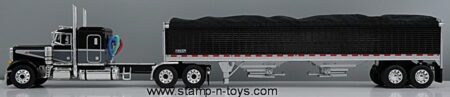1st Gear/DCP 60-2232 Peterbilt 379 pulling a Wilson High-Sided Grain Trailer