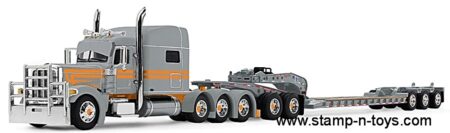 1st Gear/DCP 60-2286 Peterbilt 389 3-axle pulling a Fontaine Lowboy Trailer w/Jeep