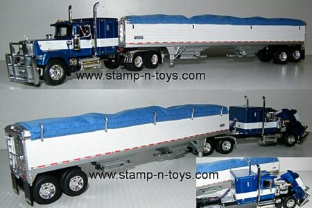 1st Gear/DCP snt0082 Mack Superliner w/60" sleeper pulling a Wilson Hopper Bottom Grain Trailer