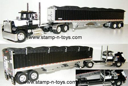 1st Gear/DCP snt0102 Mack Superliner w/60" sleeper pulling a Wilson Hopper Bottom Grain Trailer