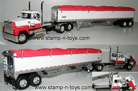 1st Gear/DCP snt0122 Mack Superliner w/60" sleeper pulling a Wilson Hopper Bottom Grain Trailer