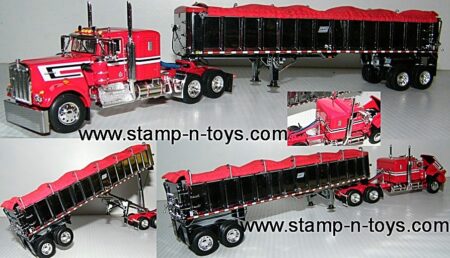 snt 0177 Kenworth W-900A pulling an East End Dump Trailer