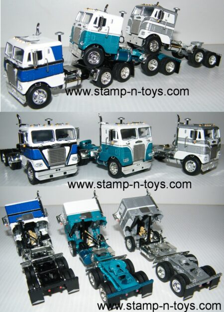 snt custom 0156 White-Freightliner Cabover Trio Set