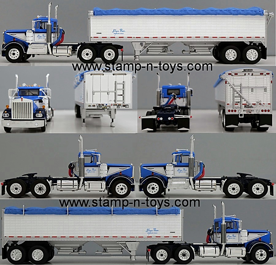DCP 60-2284 Shupe Bros. Kenworth W-900A Daycab with 34' Grain Trailer