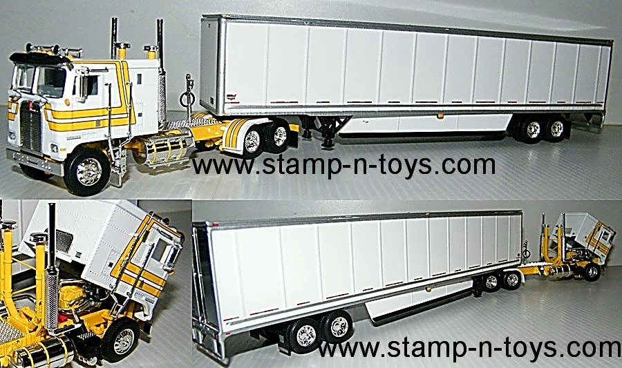 snt custom 0041 Kenworth K-100 C.O.E. pulling a Wabash dryvan trailer