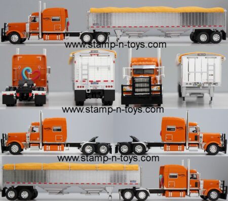 1st Gear/DCP 60-2346 TSC Peterbilt 389 pulling a Chrome 43' high side Wilson Grain Trailer