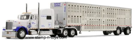 1st Gear/DCP 69-2306 Peterbilt 379 70" MF pulling a Wilson Silverstar Cattlepot