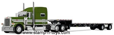 DCP 60-2401 Pete 379 with 60" Bunk pulling a Wilson Transcraft Stepdeck