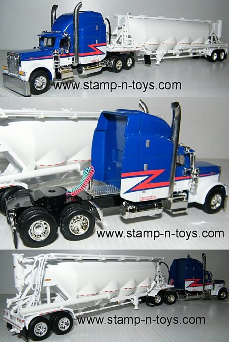 snt custom 0001 Peterbilt 379 pulling a 53' J & L Pneumatic Vac Tank Trailer