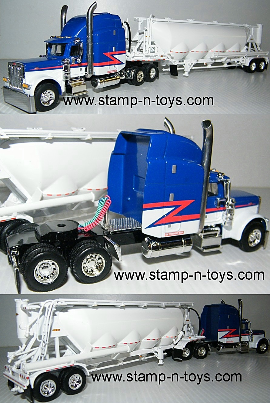 snt custom 0001 Peterbilt 379 pulling a 53' J & L Pneumatic Vac Tank Trailer