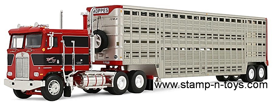 1st Gear/DCP 69-2432 Koppes Kenworth K-100 C/O pulling a Wilson 45' Silverstar Cattlepot